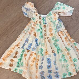 Zara Floral Tiered Summer Dress
